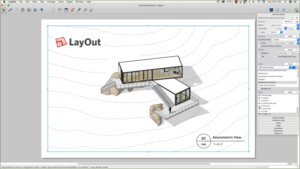 SketchUp layout 2D ja 3D