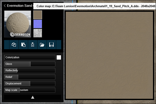 Lumion 10.3 Large texture previews (Material Editor Mode)