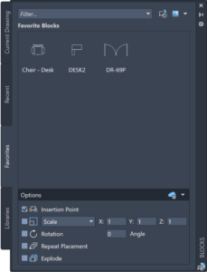 AutoCAD Favorites-tab